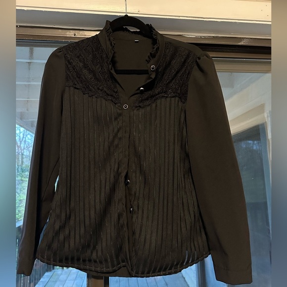 Tops - Black Victorian style shirt